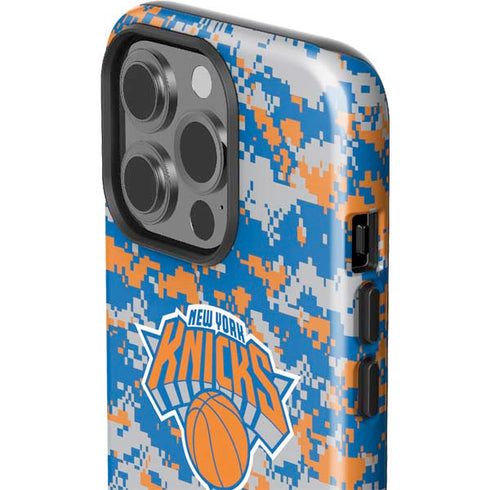 NBA New York Knicks Digi Camo iPhone 15 Pro Impact Case
